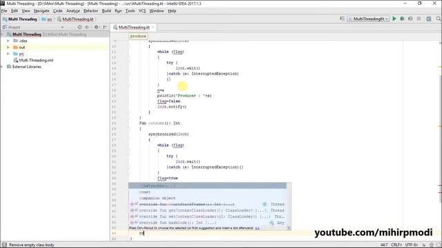 #212 Kotlin Tutorial | 2. wait() & notify() смотреть онлайн