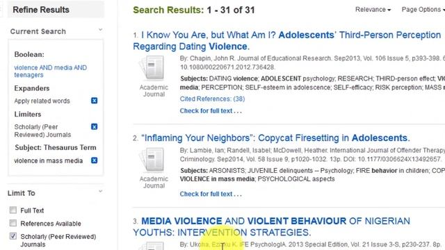 Searching for articles using an article database смотреть онлайн
