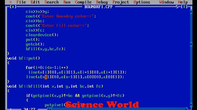 Program on Boundary fill Algorithm | Polygon filling Program смотреть онлайн