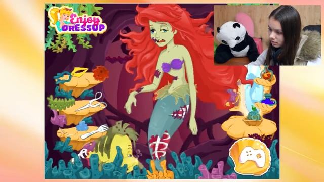 Обзор Игры Принцесса Ариель Игры для Девочек смотреть онлайн