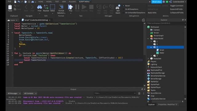 How to make animated water in Roblox Studio (#TeamSeas) смотреть онлайн