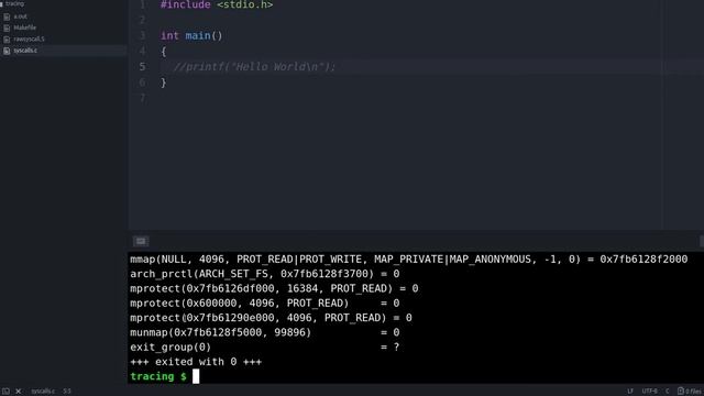 Spying on Running Programs (strace, ltrace, system calls vs function calls) смотреть онлайн