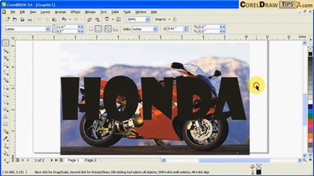 How to powerclip text in CorelDraw смотреть онлайн