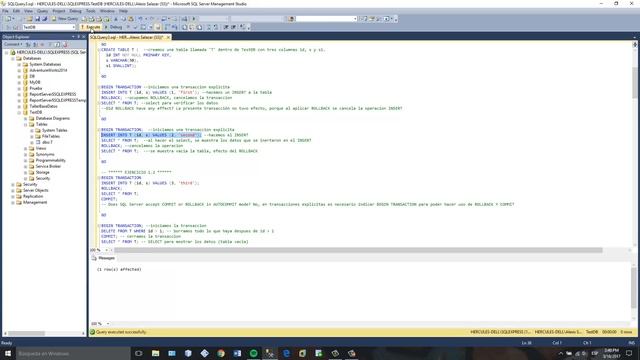 Transacciones en SQL Server 2014 Primera Parte. смотреть онлайн