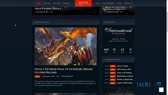 Ludos Paradise Gaming Blog and Clan WordPress Theme Valentine La смотреть онлайн