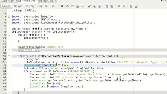 JFileChooser Open Image Java Netbeans смотреть онлайн