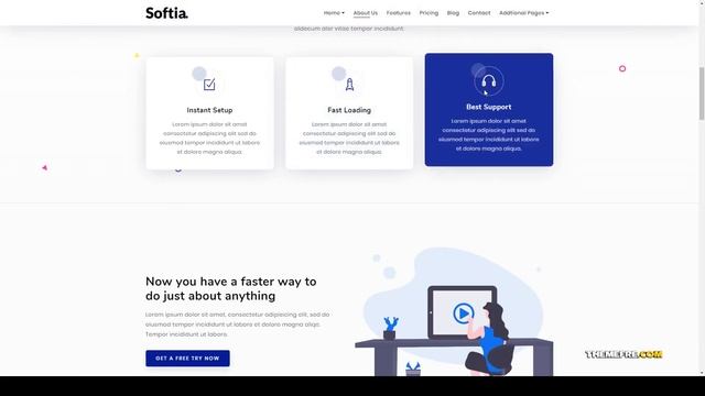 Blush Multipurpose Technology WordPress Landing Page Theme marketing business смотреть онлайн