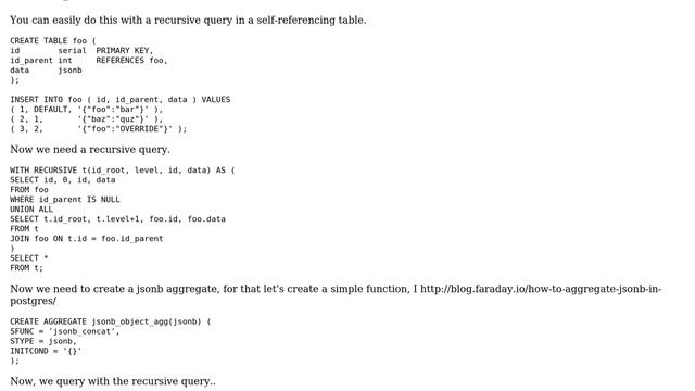 PostgreSQL structure for options that permit overriding and precedence (2 Solutions!!) смотреть онлайн