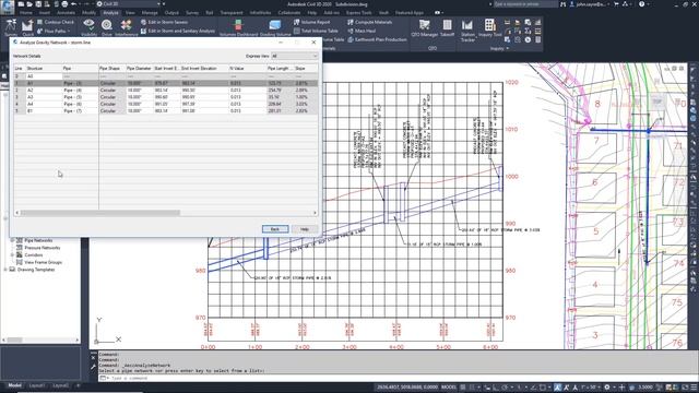 Civil 3D 2020 Analyze Gravity Network смотреть онлайн