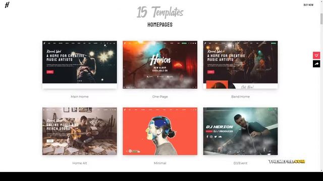 Herion - A WordPress Theme for the Music Industry bandsintown label Easy Create Website смотреть онлайн