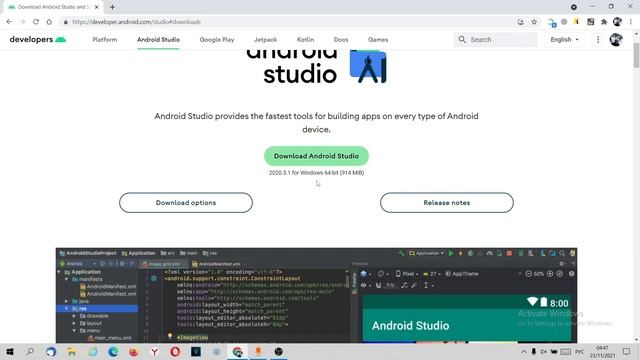 001 Как скачать ANDROID STUDIO смотреть онлайн