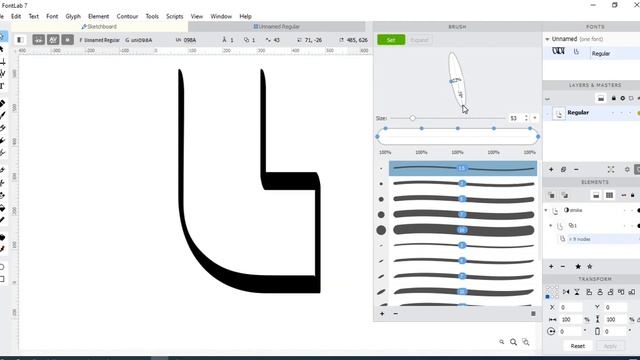 Power Brush calligraphic & Alphabet strokes in FontLab [Part#6] смотреть онлайн