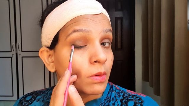 GLAM PARTY MAKEUP TUTORIAL| BLUE DRESS|HOWTO MAKE YOUR EYES BIG IN EASIEST WAY.....AT HOME @Nagee смотреть онлайн