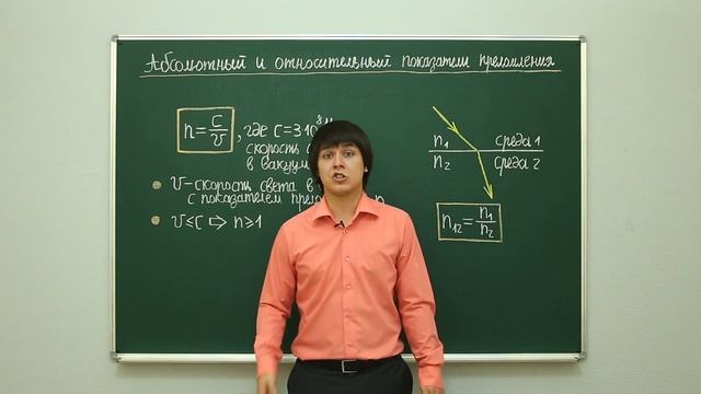 Физика. Геометрическая оптика: Показатель преломления. Центр онлайн-обучения «Фоксфорд» смотреть онлайн
