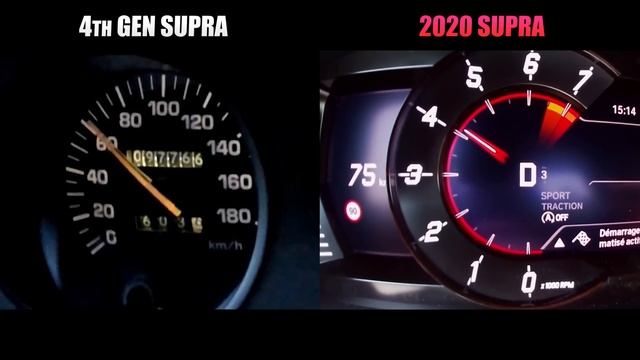 1999 Toyota Supra vs 2019 Toyota Supra [0-200km/h] смотреть онлайн