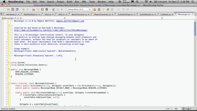 44. Unity3d Tutorial - Getting CSharpMessenger Extended смотреть онлайн