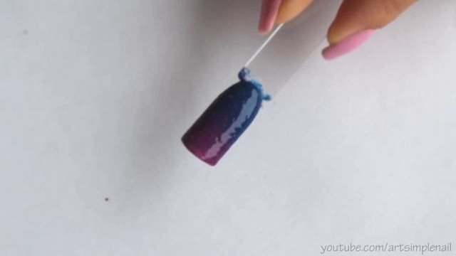 Дизайн ногтей: Градиентные капли гель-лаком.  Градиентный маникюр на гель-лаке