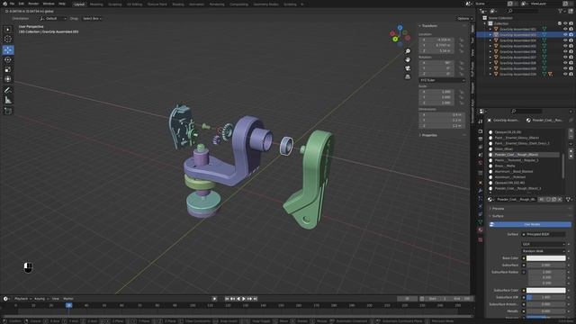 Import a CAD model and create an Exploded View animation in Blender 3.0 смотреть онлайн