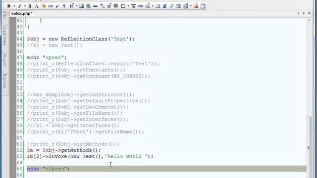 Отражения PHP (class ReflectionClass) смотреть онлайн