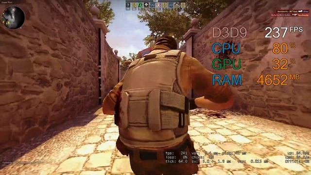 GeForce GTX 1050 ti -- Intel Pentium Gold G5400 -- CSGO Overpass 720p смотреть онлайн