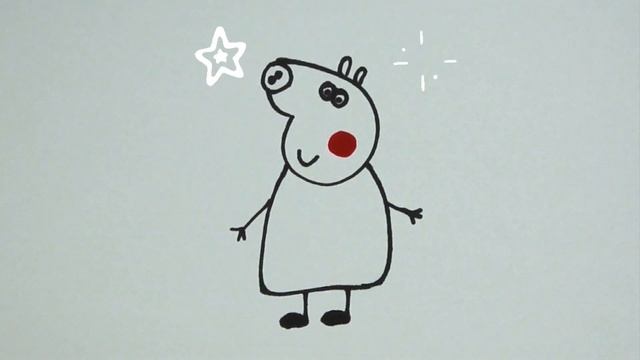 Раскраска для детей Свинку Пепу.Как нарисовать Свинка Пепа.How to draw Peppa pig смотреть онлайн