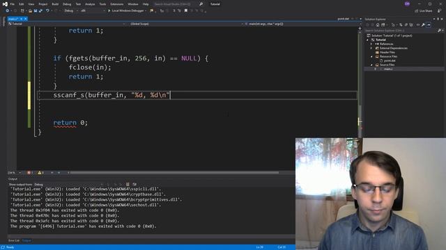 Reading from text files in C смотреть онлайн