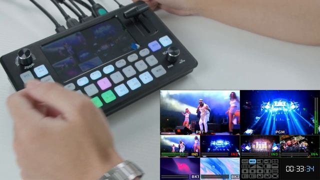UVLIVE M/E Live Streaming Switcher - PGM function introduction смотреть онлайн
