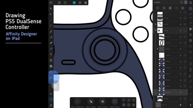How to Draw PS5 DualSense Controller Flat Illustration - Affinity Designer IPad Timelapse смотреть онлайн