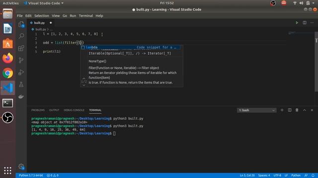 22 | Use of Map, Filter & Reduce Functions | Python3 смотреть онлайн