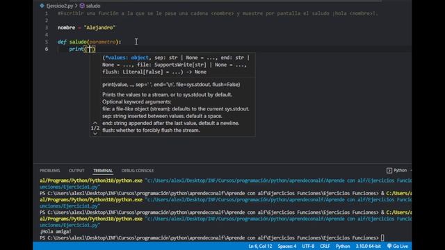 Ejercicio 1 y 2 - Funciones - Programación en Python смотреть онлайн