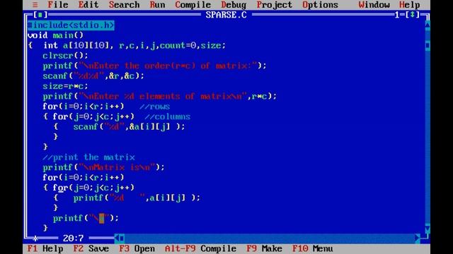 8 Sparse Matrix 19CSL28 C Programming (CSE Department) смотреть онлайн