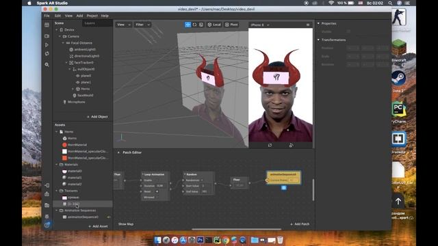 Как сделать маска предсказание с процентами и с 3D рогами / Маска фильтр с предсказанием цифр|spark смотреть онлайн