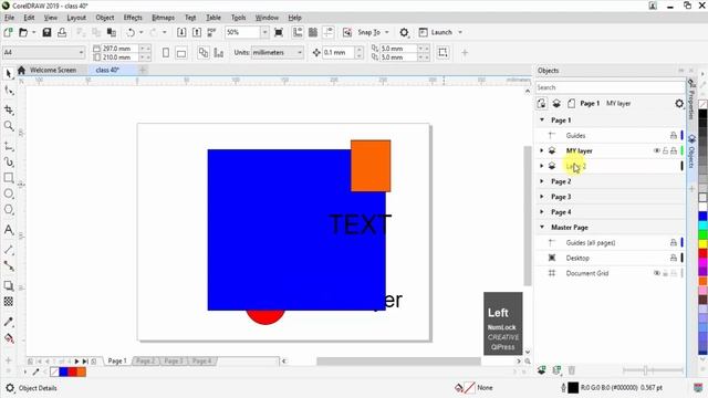 Coreldraw Basic Hindi | Object manager | Layers and master page - हिन्दी मे смотреть онлайн