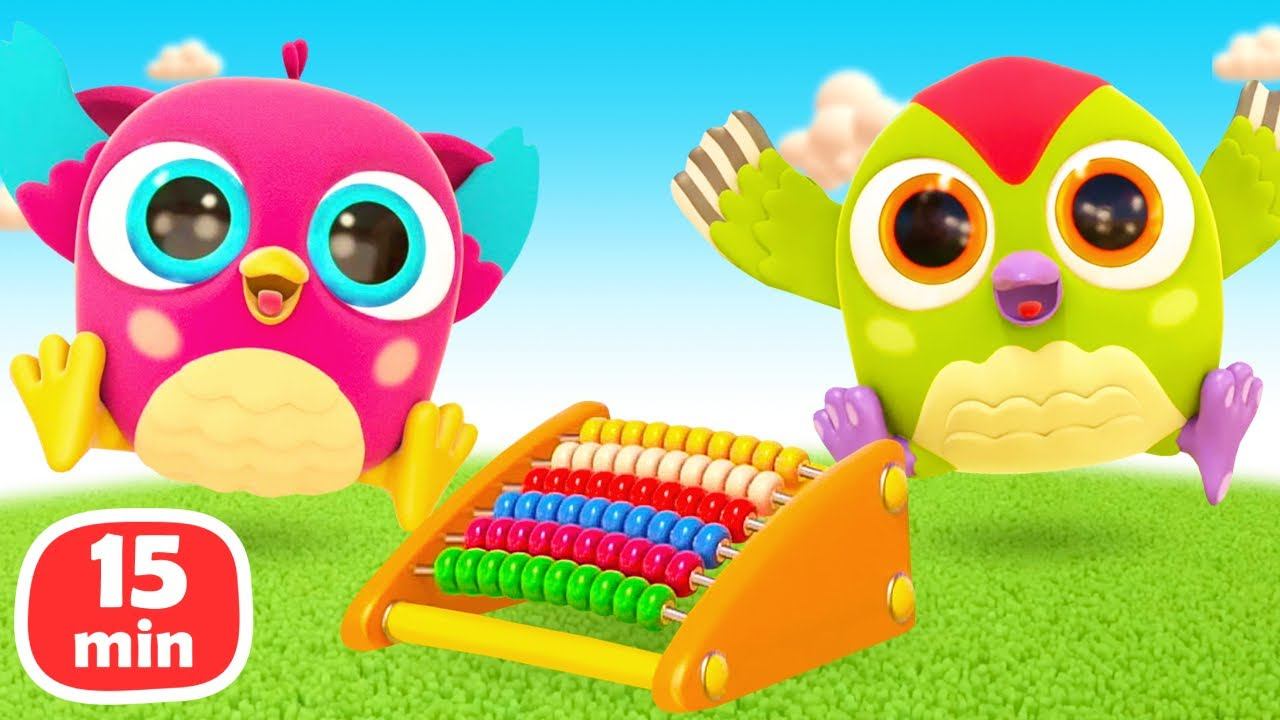 Тук Тук и Хоп Хоп: играют в счеты! Совенок Хоп Хоп - развивающие мультики для малышей. Сборник смотреть онлайн