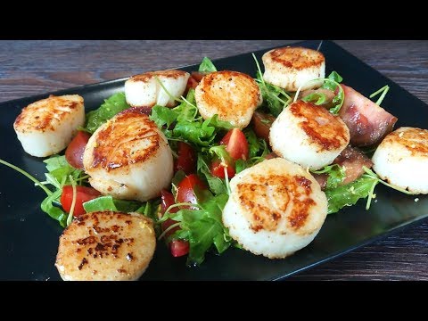 Как Приготовить Морские Гребешки. Вкусный и Быстрый Рецепт Гребешков. смотреть онлайн