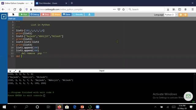 #5 List in Python Tutorial смотреть онлайн