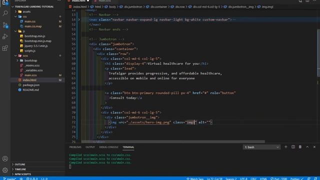 Slicing#4 Membuat Website Landing Page Menggunakan Bootstrap Hero Section смотреть онлайн