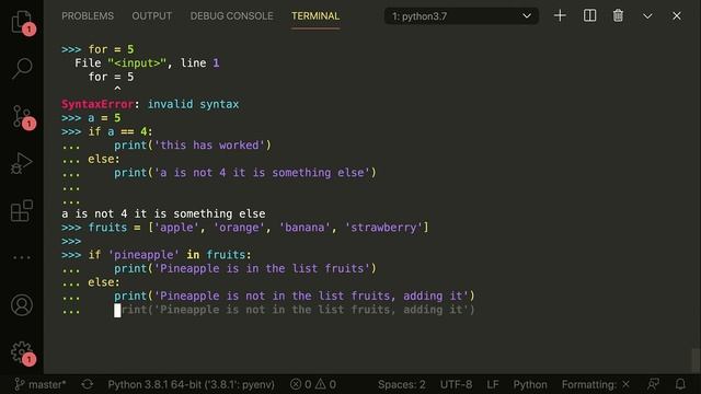 Learning Python - Keywords, Syntax, and Conditions смотреть онлайн