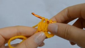 3 столбика с накидом вмест - Уроки вязания крючком для начинающих