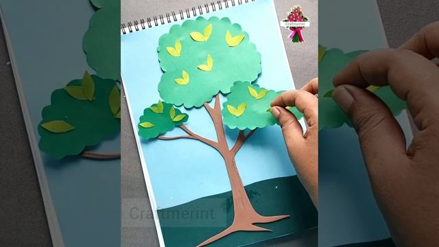 DIY Simple and Easy Paper Craft Trees | How to Make Paper Tree | Beginner Art | Craftmerint смотреть онлайн