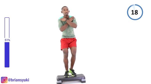 30 Minute Aerobic Step Workout for Weight Loss ? Burn 260 Calories ?