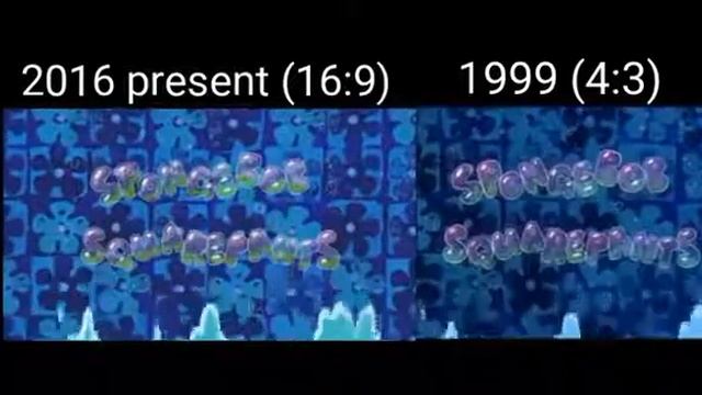 Заставка Губки Боба 2016 и 1999