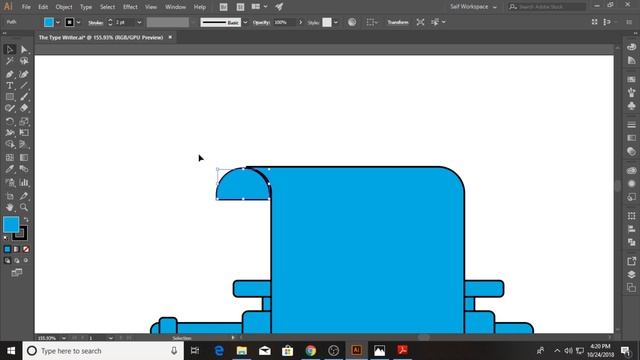 Vector Outline Illustration Adobe Illustrator CC tutorial смотреть онлайн