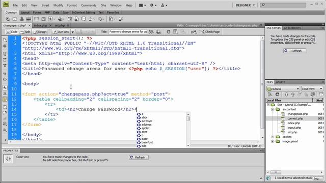 PHP Tutorials : Login & Register : Change Password (Part 1) смотреть онлайн