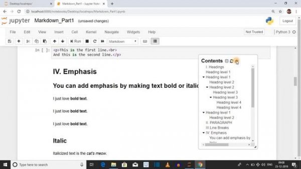 Table of Contents Jupyter Notebook - How to Generate Table of Contents Jupyter Notebook
