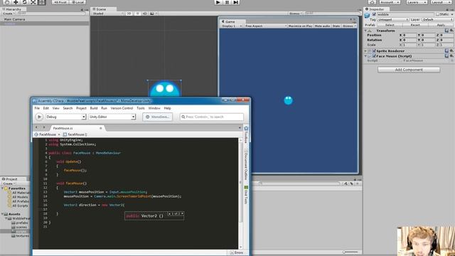 Unity C# - How to face the mouse position in 2D смотреть онлайн
