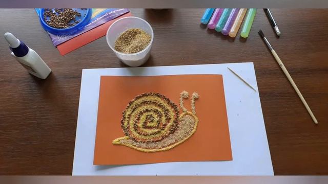 Об ємна аплікація з крупи Равлик смотреть онлайн