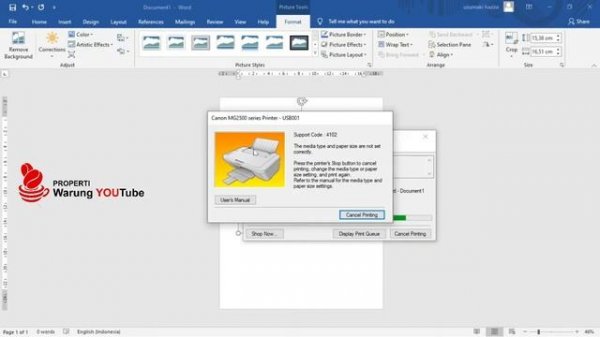 Mengatasi Masalah Support Code 4102 di Canon PIXMA MG2570S