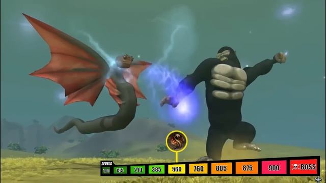 Kong vs Kaiju Monsters Level Challenge | SPORE смотреть онлайн