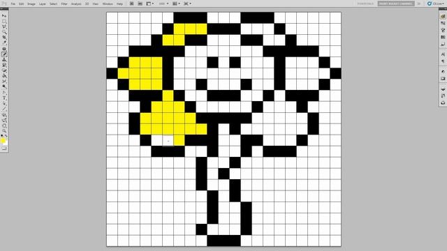 How to Draw Flowey (Undertale) - Drawing Undertale Pixel Art 8-Bit Tutorial смотреть онлайн